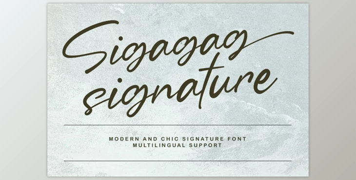 Maulana Creative - Download Sigagag Signature Display Font