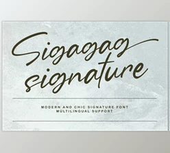 Maulana Creative - Download Sigagag Signature Display Font