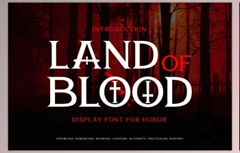 Download Land Of Blood - Horror Movie <span class='badge badge-warning'>Font</span> (CreativeMarket 291339233)