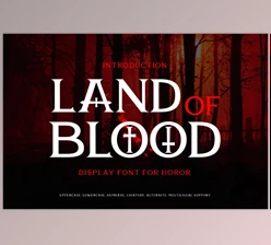 Download Land Of Blood - Horror Movie Font (CreativeMarket 291339233)