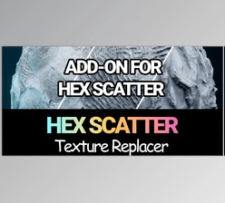 Blender - Download Hex Scatter Textures Replacer Addon v1.5