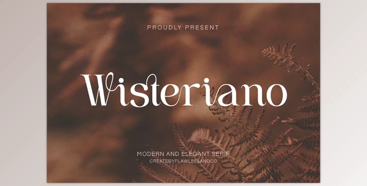 Download Wisteriano - Modern Serif Font (CreativeMarket 291314561)