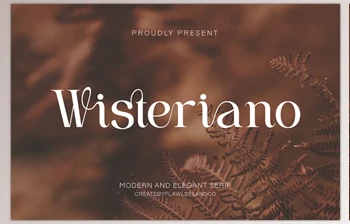 Download Wisteriano - Modern <span class='badge badge-warning'>Serif</span> <span class='badge badge-warning'>Font</span> (<span class='badge badge-warning'>CreativeMarket</span> 291314561)