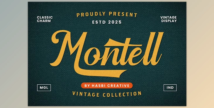 Download Montell - Vintage Script (CreativeMarket 291271258)