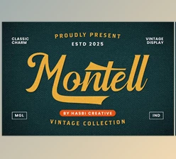 Download Montell - Vintage Script (CreativeMarket 291271258)