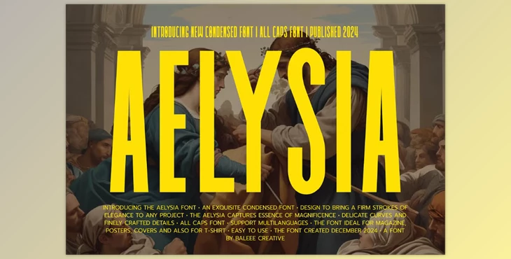 Download Aelysia Font - Condensed Font (CreativeMarket 291110745)