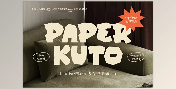 Download Paper Kuto - Papercut Style Font (CreativeMarket 291157714)