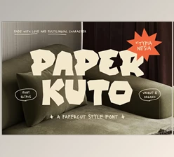 Download Paper Kuto - Papercut Style Font (CreativeMarket 291157714)