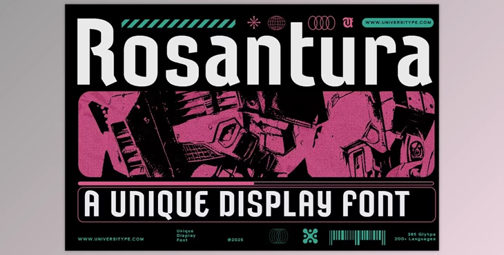 Download UT Rosantura : A Unique Display Font (CreativeMarket 291138895)