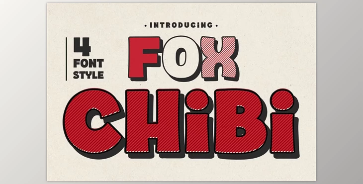 Download Fox Chibi: 4 Font Styles (CreativeMarket 291026695)