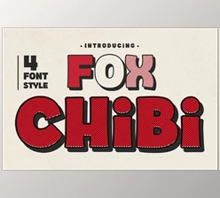 Download Fox Chibi: 4 Font Styles (CreativeMarket 291026695)