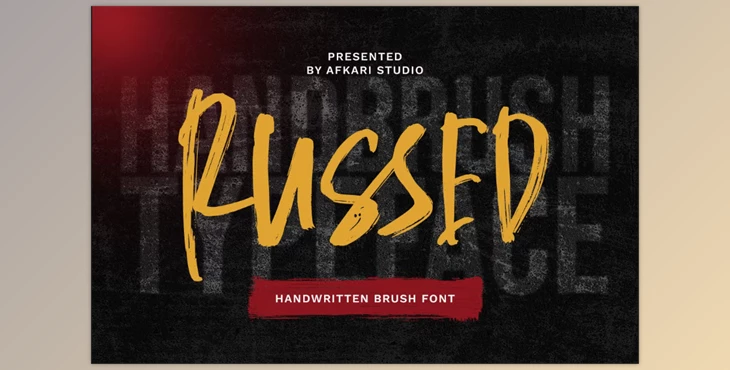 Download Russed - Handwritten Brush Font (CreativeMarket 291339947)