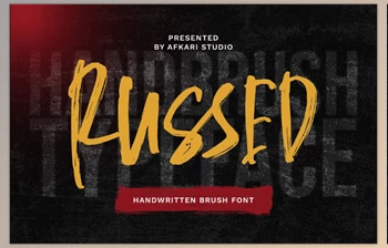 Download Russed - Handwritten <span class='badge badge-warning'>Brush</span> Font (<span class='badge badge-warning'>CreativeMarket</span> 291339947)