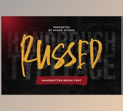 Download Russed - Handwritten Brush Font (CreativeMarket 291339947)