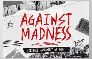Download Against Madness - Scribble <span class='badge badge-warning'>font</span> (CreativeMarket 291327485)