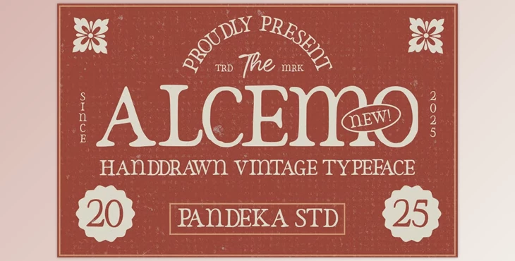 Download Alcemo - Hand-Drawn Vintage Serif (CreativeMarket 291241148)