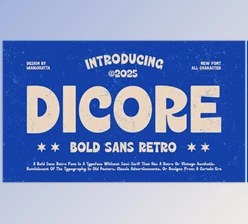 Download Dicore - Bold Sans retro Font (CreativeMarket 291084381)