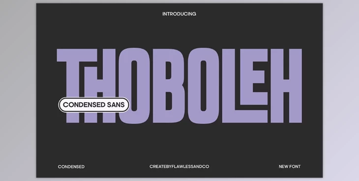 Download Thoboleh - Condensed Sans Serif (CreativeMarket 291373209)