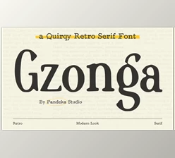 Download Gzonga - Retro Charm Serif (CreativeMarket 291373005)