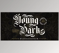 FONTSPRING - Download Young Dark Typeface: Bold Blackletter Stencil Font