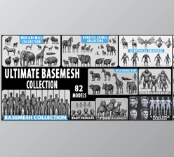 Blender - Download Ultimate Basemesh Collection - Topology + Uv Map