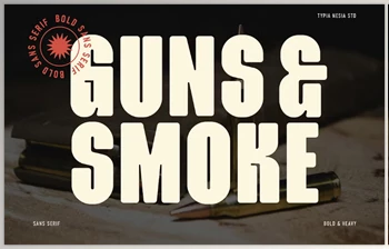 Download Guns & <span class='badge badge-warning'>Smoke</span> - Bold Condensed Sans (<span class='badge badge-warning'>CreativeMarket</span> 291013275)