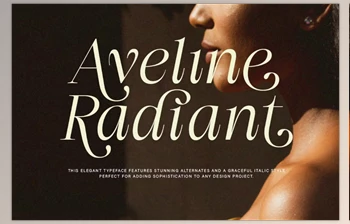 Download Aveline Radiant Font (<span class='badge badge-warning'>CreativeMarket</span> 291378664)