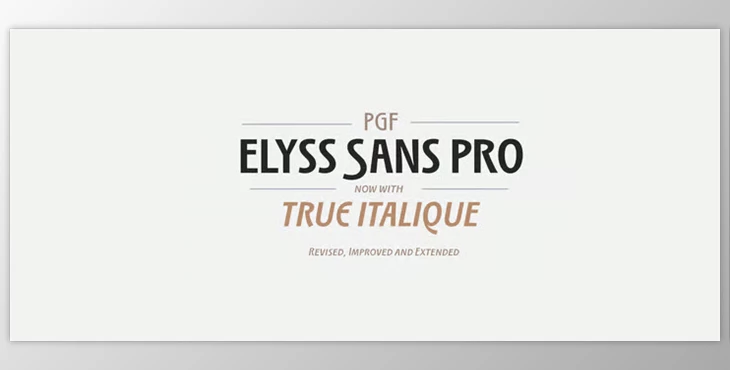 MyFonts - Download PGF Elyss Sans Pro Font Family