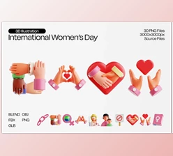 Gumroad - Download Women’s Day 3D Icon Set