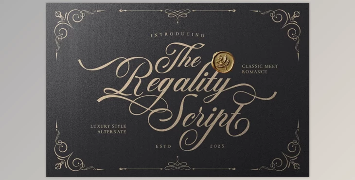 Download Regality - Luxury Romance Script (CreativeMarket 291409105)