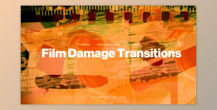 Download Film Damage Transitions (Videohive 57097571) - AE Project