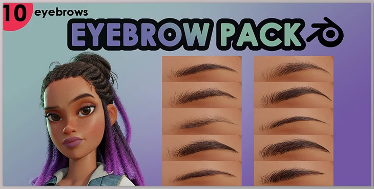 Blender - Download Eyebrow Pack