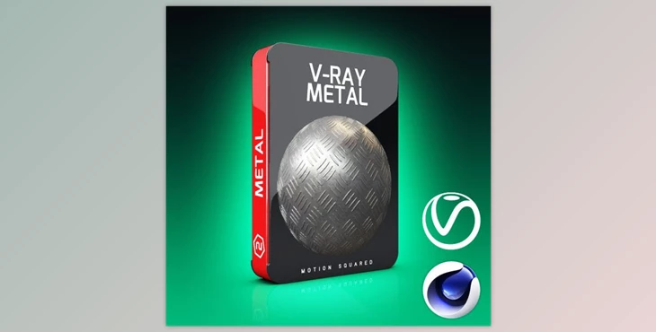 Motion Squared - Download V-Ray Metal Texture Pack for Cinema 4D