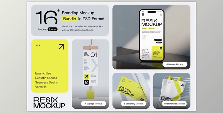 Download Clean Style Branding Mockup Bundle (CreativeMarket 91936143)