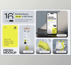 Download Clean Style Branding Mockup Bundle (CreativeMarket 91936143)