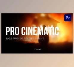 Download Pro Cinematic Bundle for Premiere Pro – Transitions, Titles, LUTs, Overlays (Videohive 57978762) - PR Project
