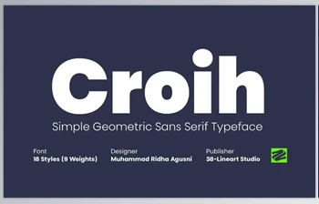 Download Croih - Simple Geometric Sans <span class='badge badge-warning'>Serif</span> (<span class='badge badge-warning'>CreativeMarket</span> 290889327)