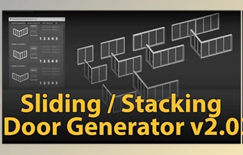 Gumroad - Download uPVC Sliding Door <span class='badge badge-warning'>Generator</span> v2.0 for 3ds Max