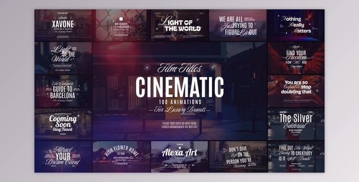 Download 100 Cinematic Film Titles for Premiere Pro (Videohive 57975349) - PR Project