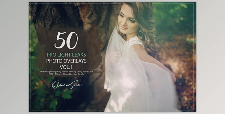 Artstation - Download 50 Pro Light Leaks Photo Overlays - Vol. 1