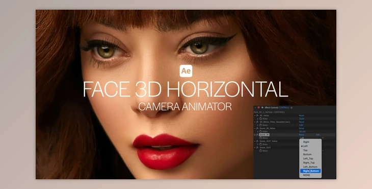 Download Face 3D Horizontal Camera Animator (Videohive 58088978) - AE Project
