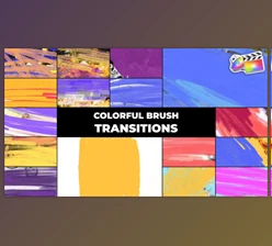 Download Colorful Brush Transitions | FCPX (Videohive 58087971)