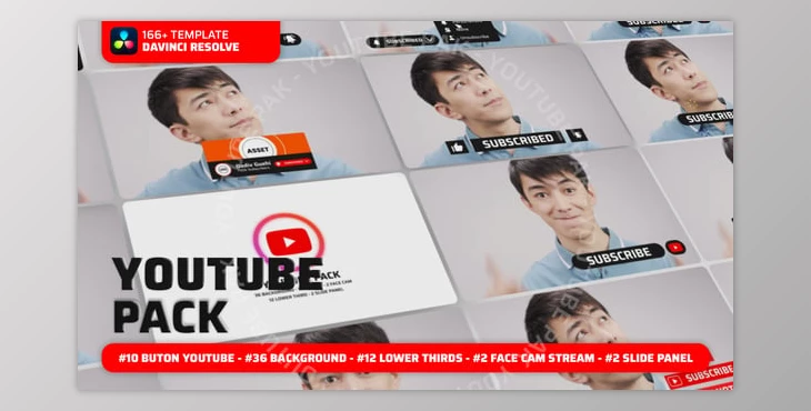 Download Youtube Pack for Davinci Resolve (Videohive 58105857)