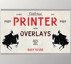 Download Oldschool Printer Template (Creative Market 291369036)
