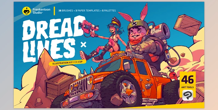 Artstation - Download Dreadlines v1.6 for Clip Studio Paint