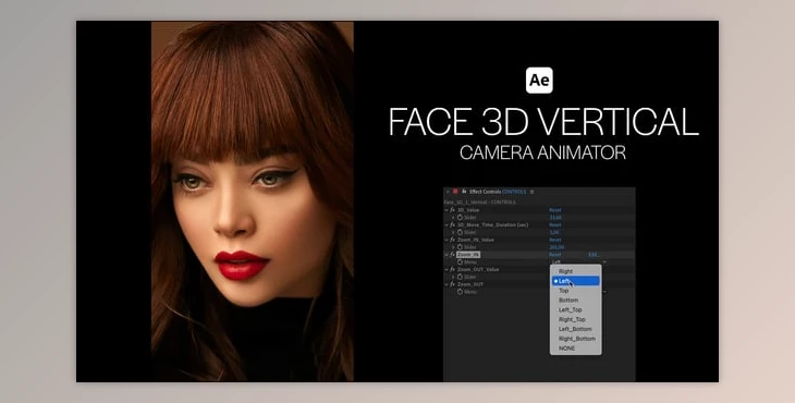 Download Face 3D Vertical Camera Animator (Videohive 58088287) - AE Project