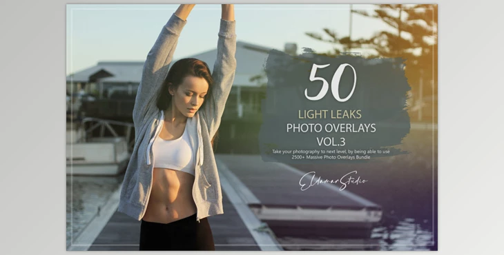 Artstation - Download 50 Light Leaks Photo Overlays - Vol. 3