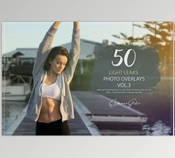 Artstation - Download 50 Light Leaks Photo Overlays - Vol. 3