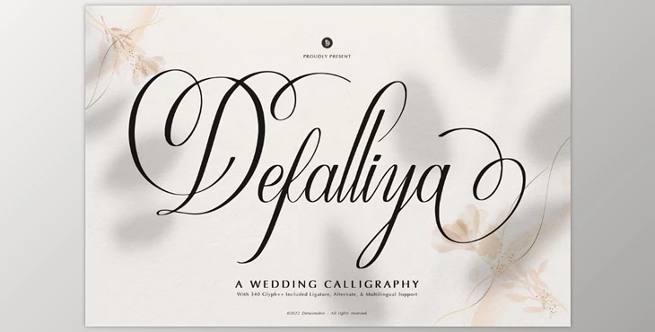 Download Defalliya | Wedding Calligraphy (Creative Market 291499827)
