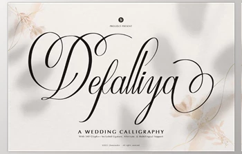 Download Defalliya | Wedding <span class='badge badge-warning'>Calligraphy</span> (Creative Market 291499827)